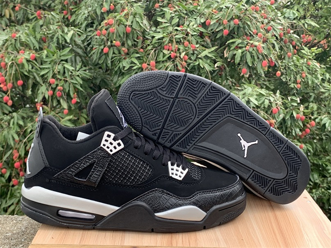Men's Hot Sale Running weapon Air Jordan 4 Black Shoes 0292